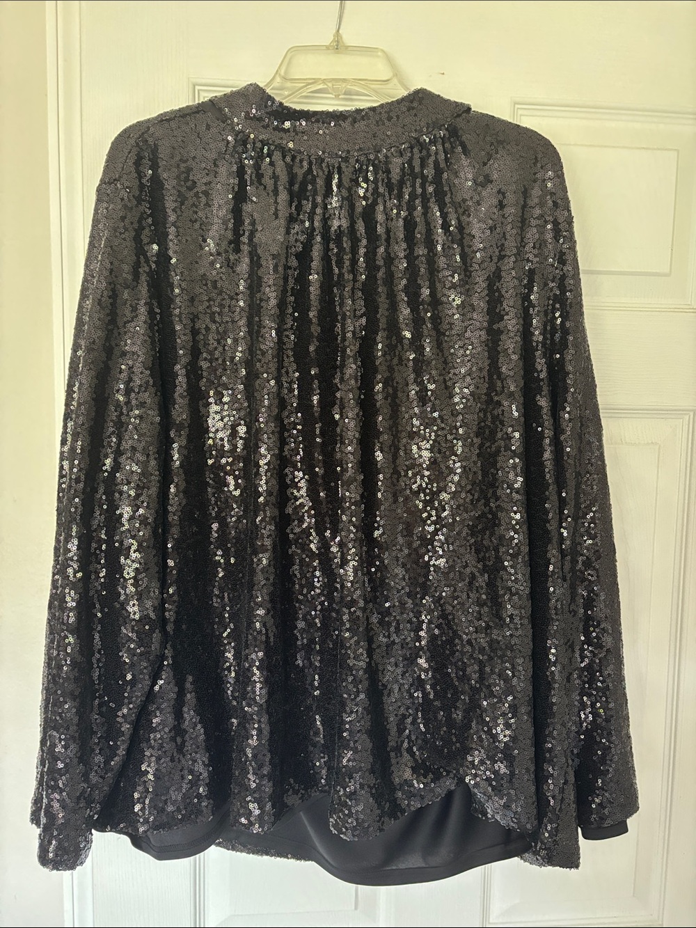 Eloquii Black Sequin Shirt